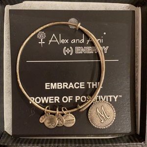 Alex and Ani silver bracelet “M”